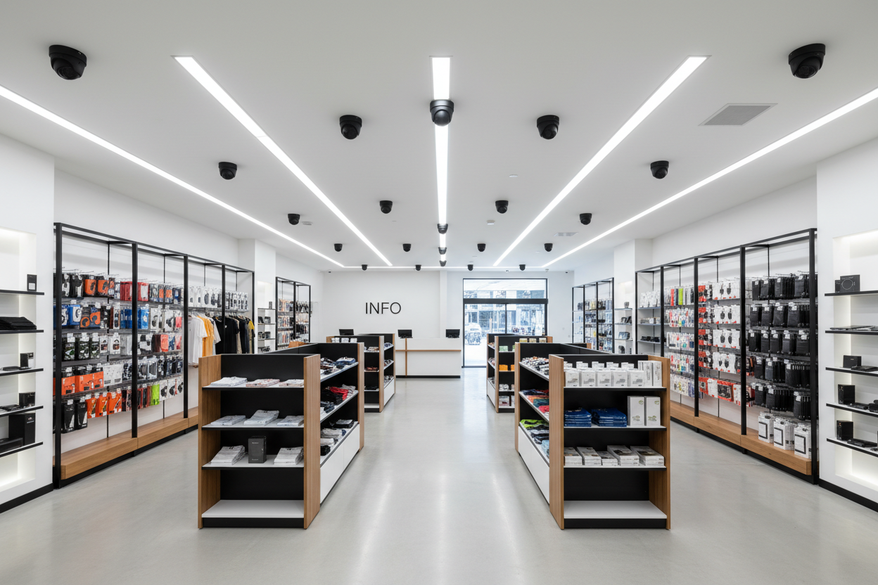 shop with security cameras inside