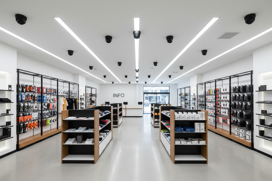 shop with security cameras inside