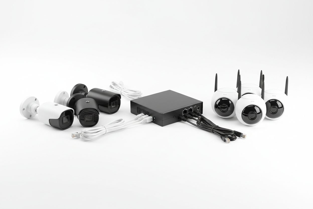 Simple package of poe security cameras picture 