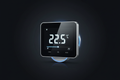 smart thermostat, simple, dark background